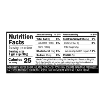 Nutrition facts