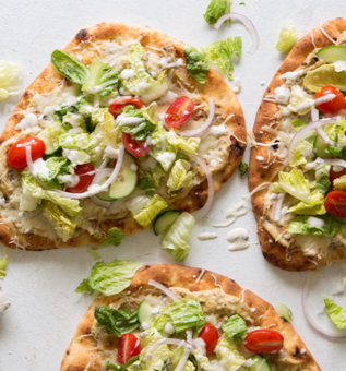 Greek Hummus Flatbreads